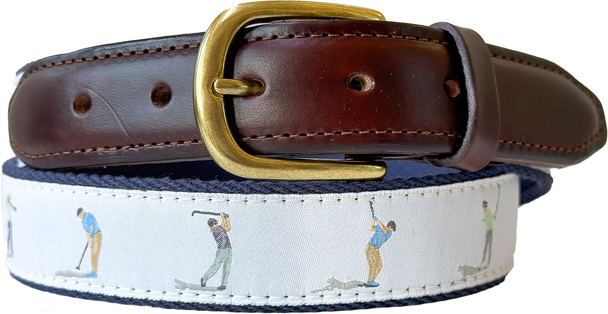 YRI Belts Men's Linksman Swing Ribbon Golf Belt
