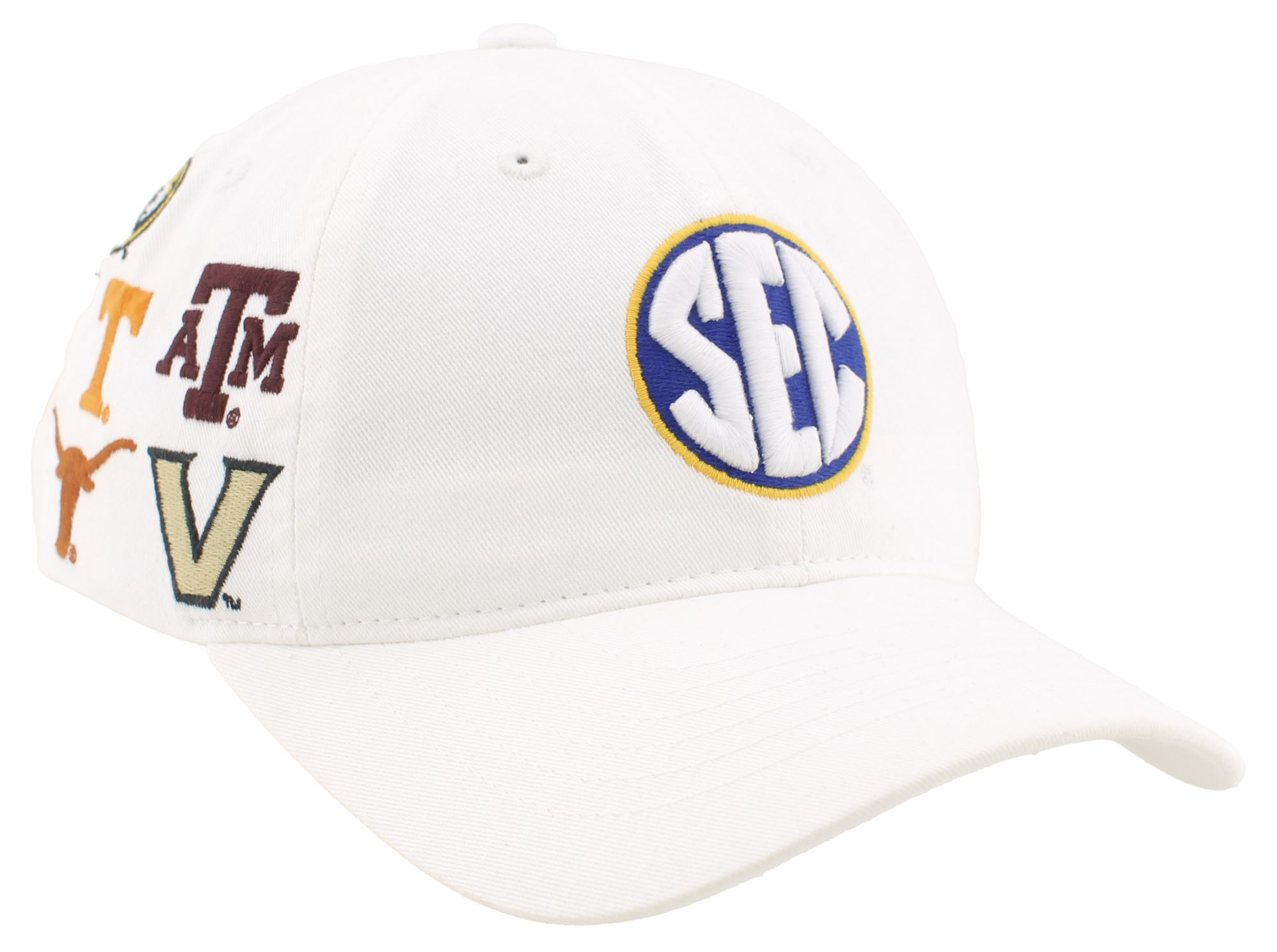 Zephyr Adult NCAA SEC Conference White Adjustable Hat