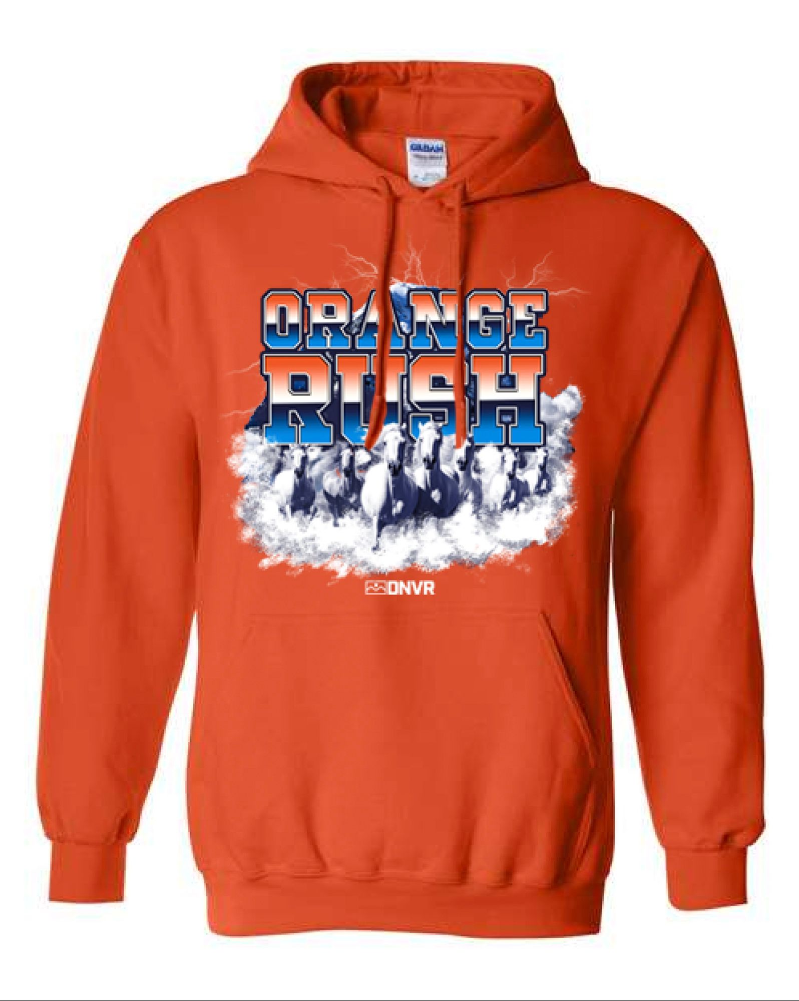 ALLCITY Adult Denver Orange Rush Pullover Hoodie