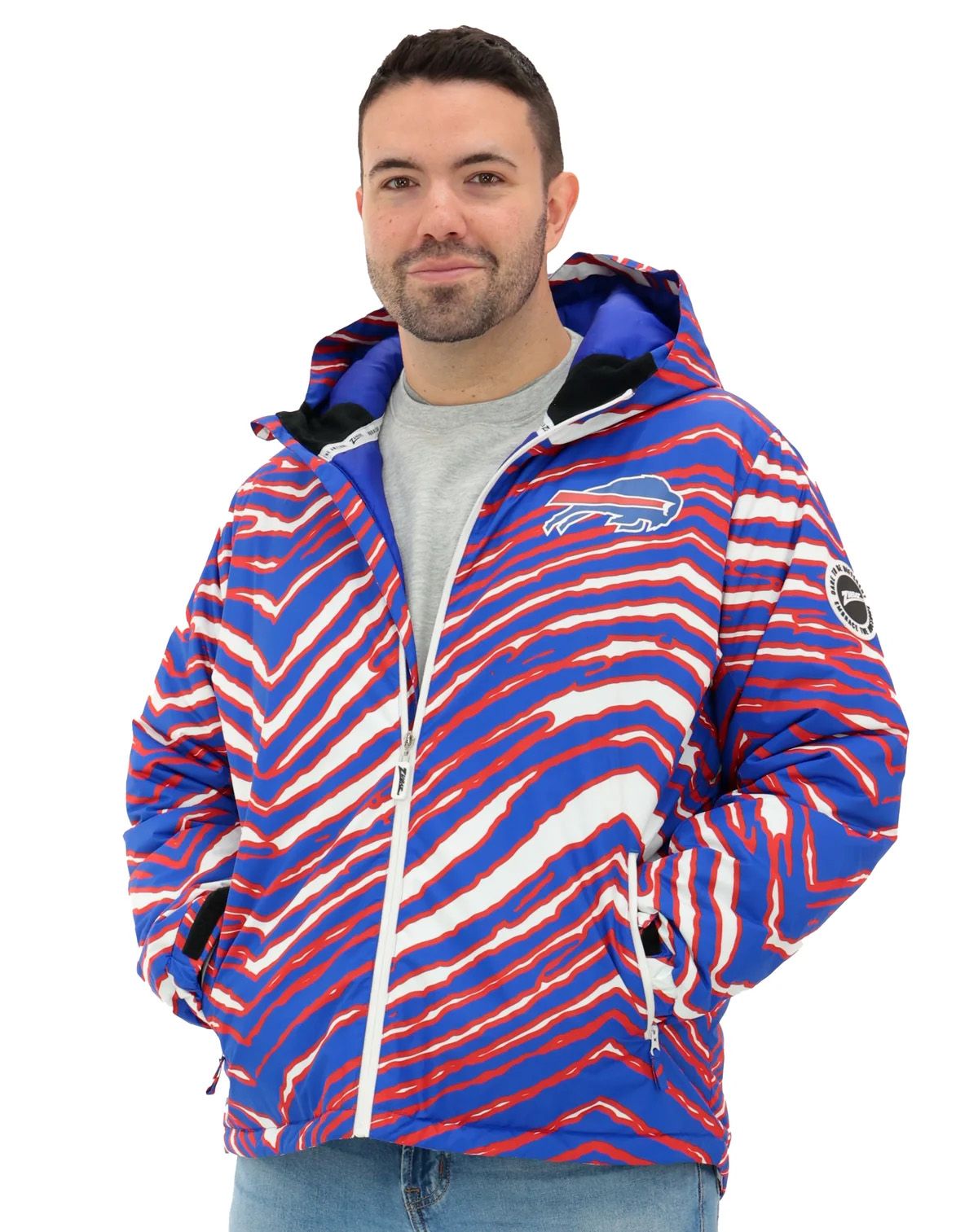 Zubaz Men's Buffalo Bills Zebra Jacket