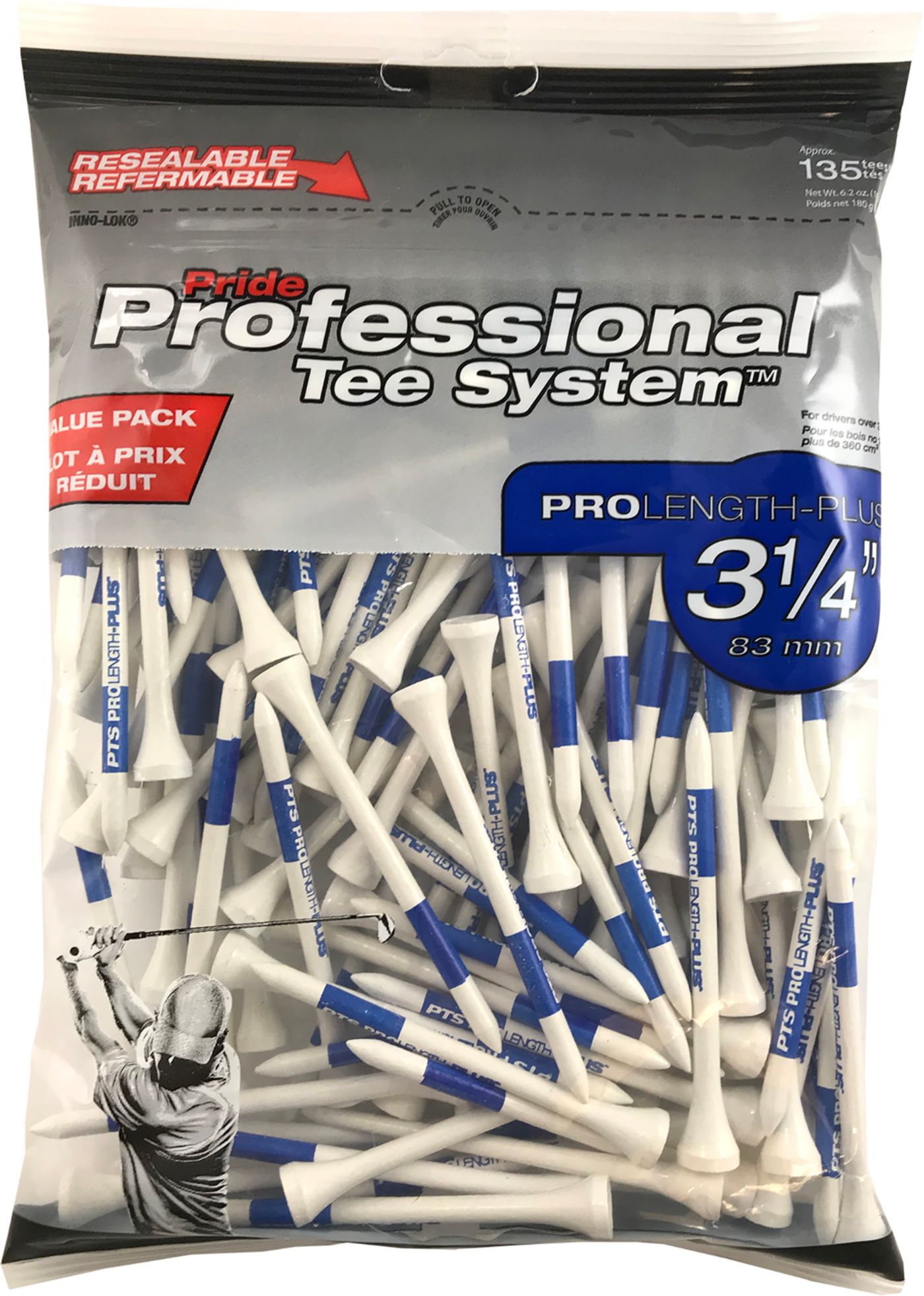 Pride Sports 3.25" Golf Tees 135Pack DICK'S Sporting Goods