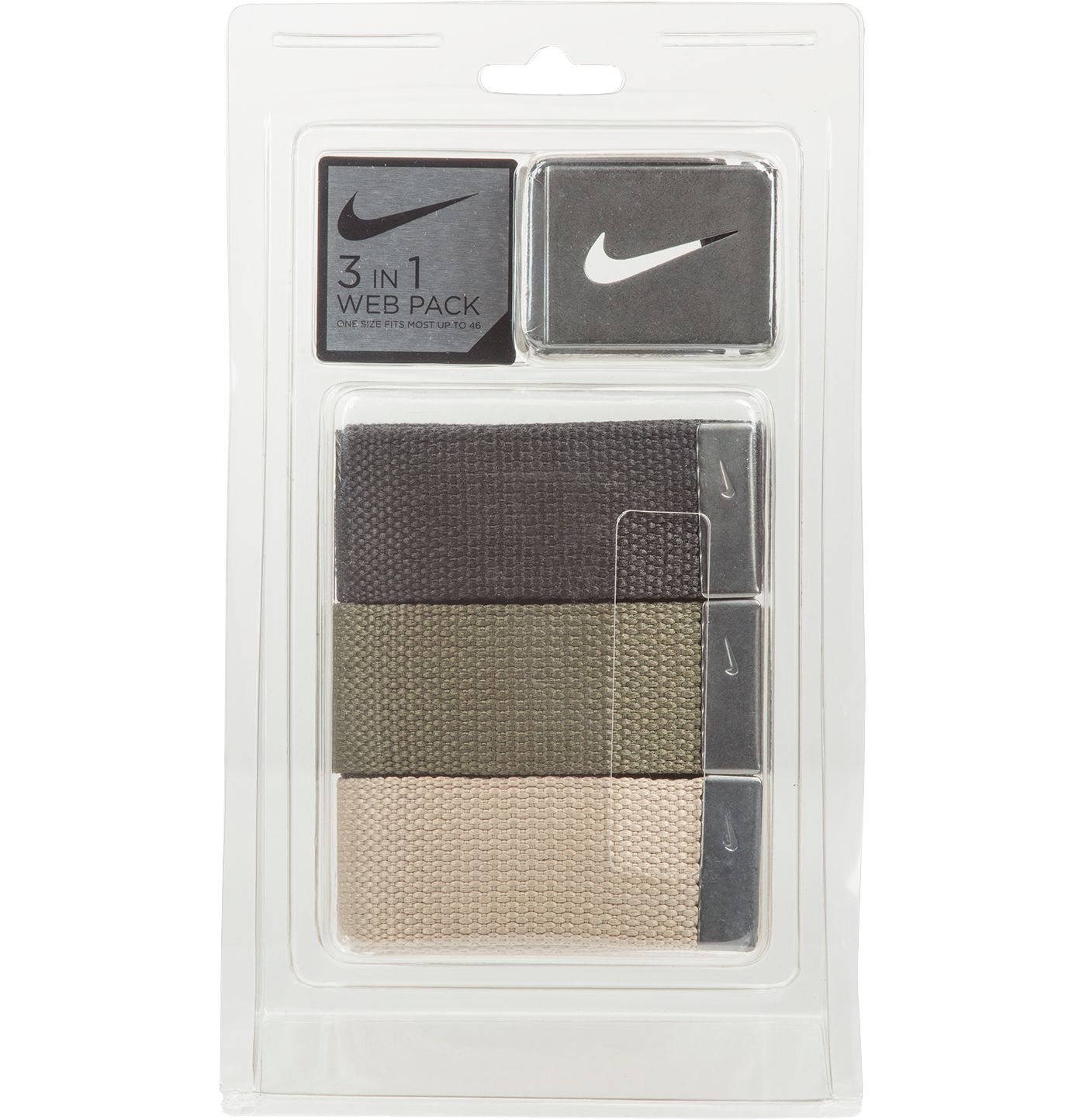 nike men's web golf belt 3 pack
