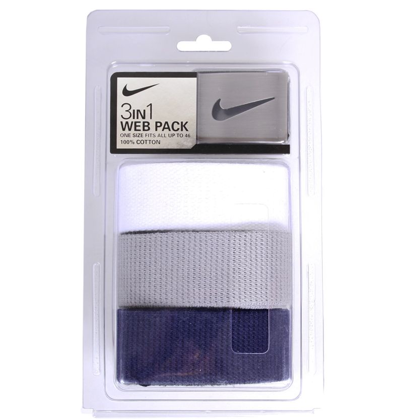 Nike Men's Web Golf Belt 3-Pack