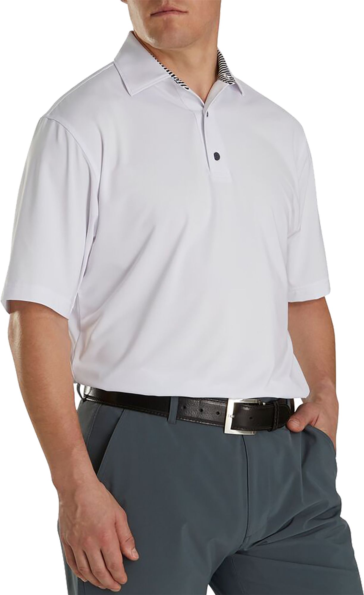 FootJoy Men's ProDry Performance Solid Lisle Golf Polo