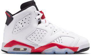 Grade School Air Jordan 6 Retro 'White Infrared'