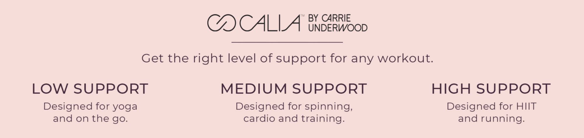 calia high support bra