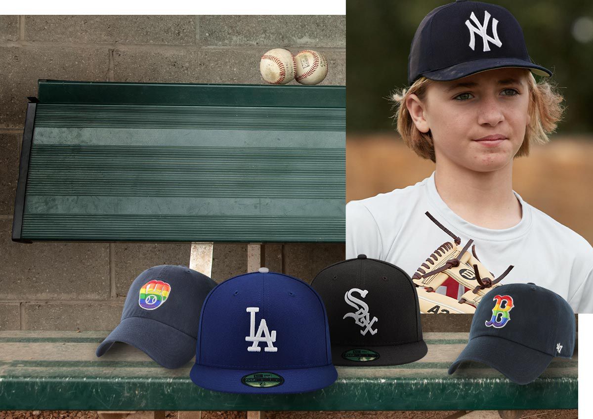 baseball jerseys and hats