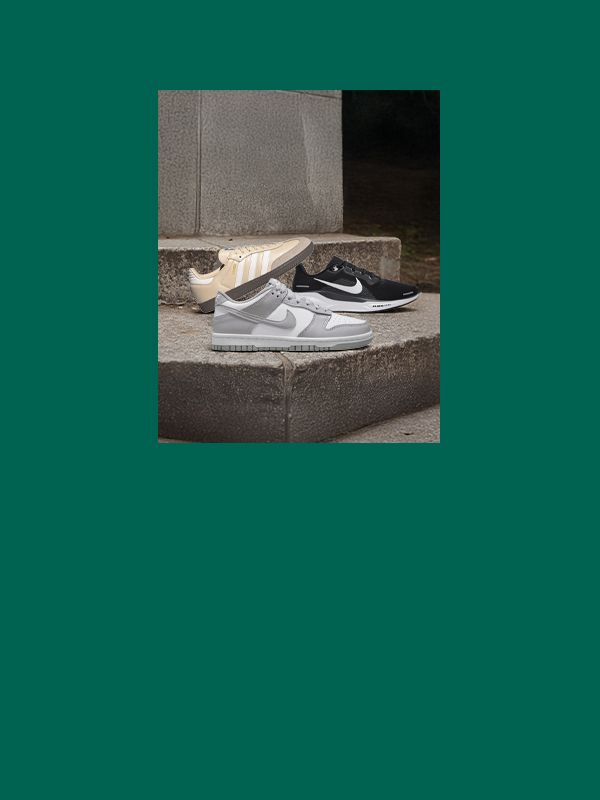 Three Athletic footwear shoes