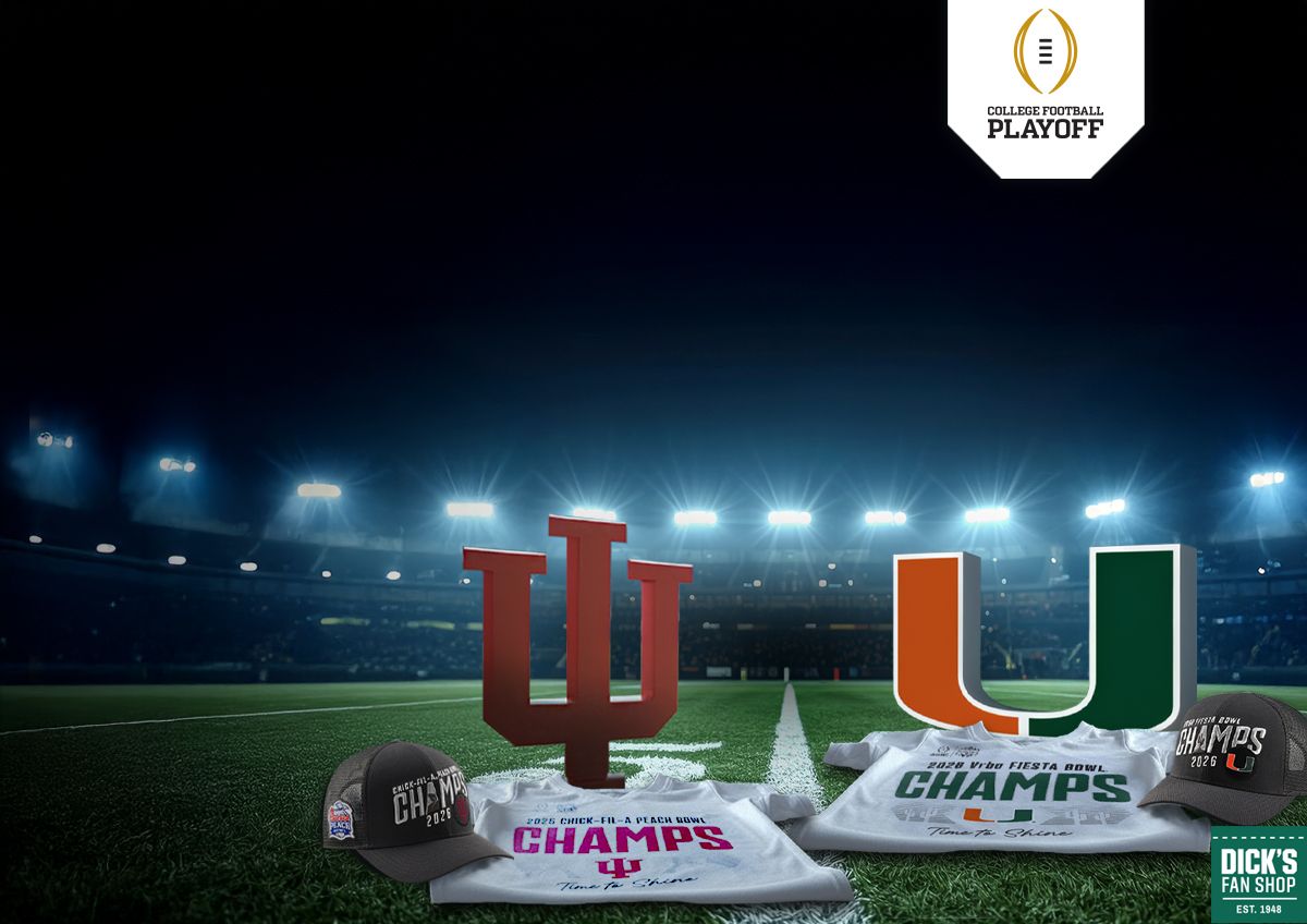 Image shows official championship team gear.