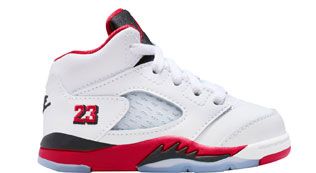 Toddler Air Jordan 5 Retro Fire Red 'Black Tongue'