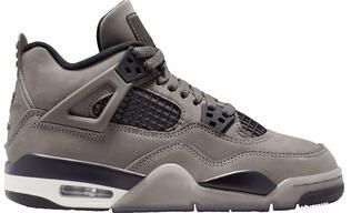 Grade School Air Jordan 4 Retro 'Cave Stone and Black'