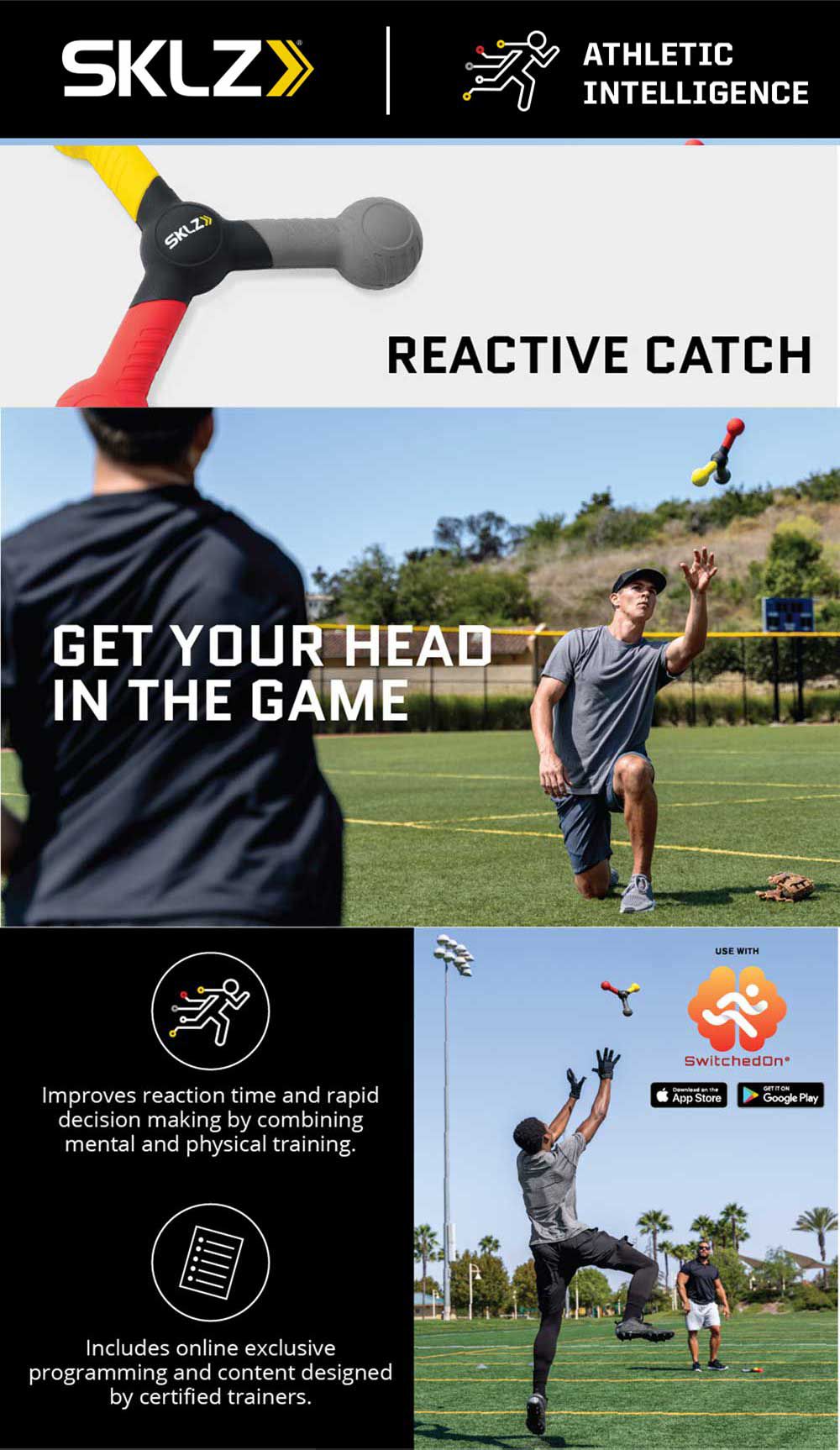 SKLZ Reactive Catch Trainer - Hand-Eye Coordination Tool For Sports Training